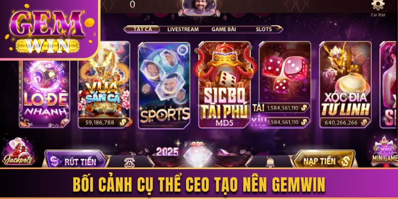 Bối cảnh cụ thể CEO tạo nên Gemwin